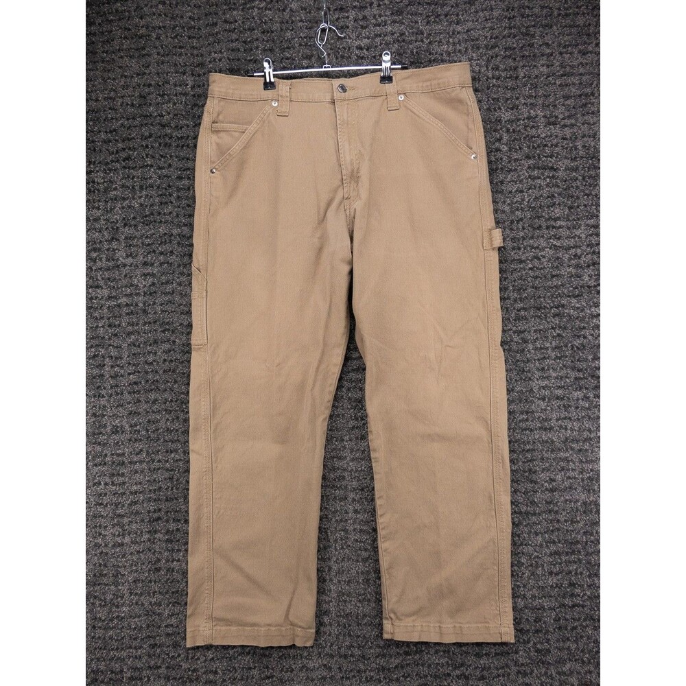 Levis Carpenter Pants Mens 38x30 Tag 38x32 Khaki Signature Levi Strauss Workwear